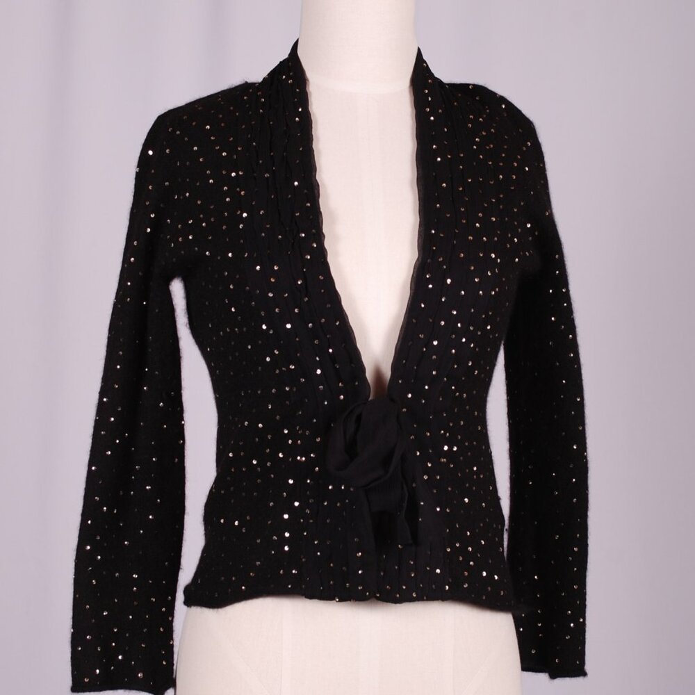 EUC Singrid Olsen Angora Sequined Sweater, Sz - XS